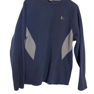 Under Armour Men's XL Blue Fleece Pullover Sweater Crewneck Long Sleeve Casual